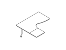 GF020(L). Столешница левая 1600x1500x750