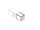 Z-85. Бокс с выдвижными ящиками для объединяющей тумбы 340x460x360