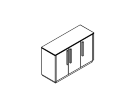 SNB7. Шкаф низкий 3 дверцы с верхним топом и боковинами 1234x450x821