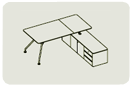 PR203LB2. Стол с тумб.(multi-wood)