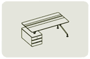 PR202L. Стол с тумб.(multi-wood)