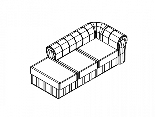 Диван оттоманка левый ОтЛ