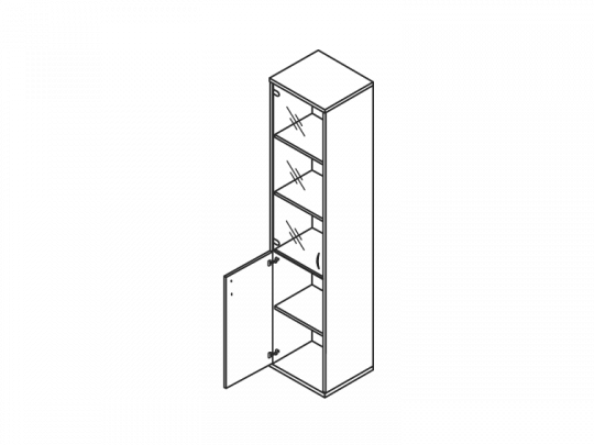 Шкаф левый СУ-1-2Л