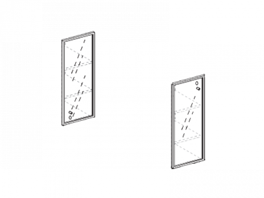 Дверь с замком DX (стекло) 113702