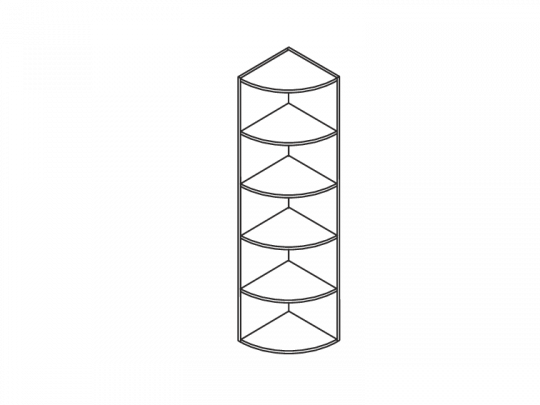 Стеллаж угловой 1394