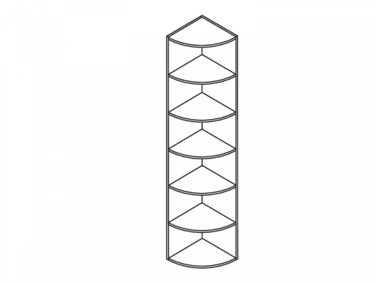 Стеллаж угловой  1395