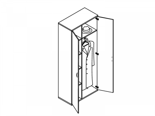 Гардероб-шкаф А.ГБ-4