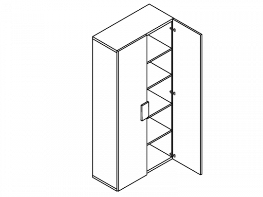 Шкаф со стеклом KY1215G