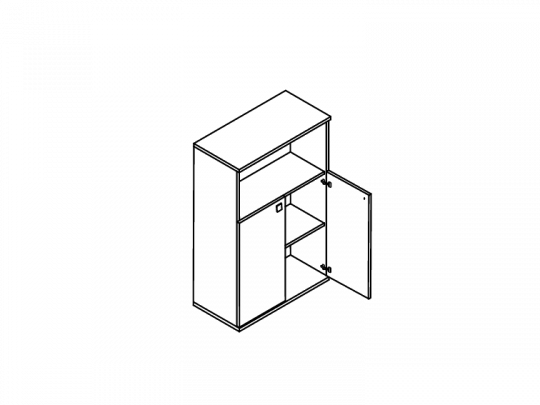 Шкаф средний Л.СТ-2.1