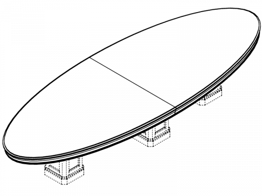 Столешница овальная 5412