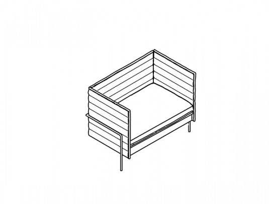 Кресло с низкой спинкой TES1.1