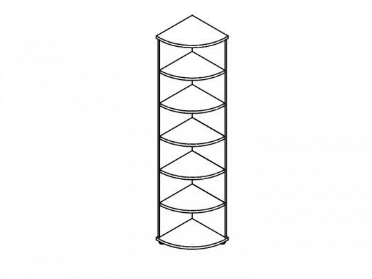 Стеллаж угловой V-57