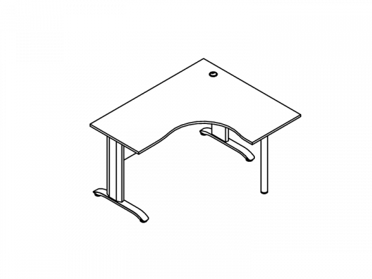 Стол правый на м/каркасе ПЛ-СА-3Пр