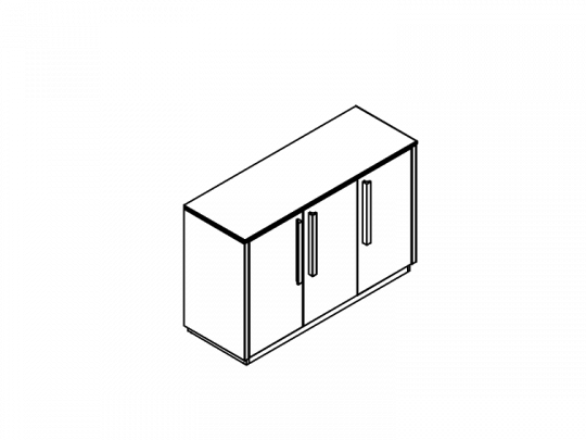 Шкаф низкий 3 дверцы  SNB7