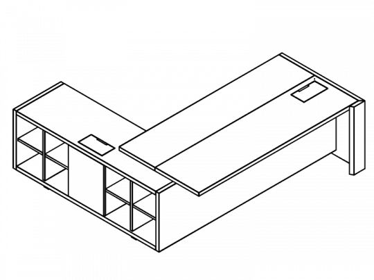 Стол с тумбой F012