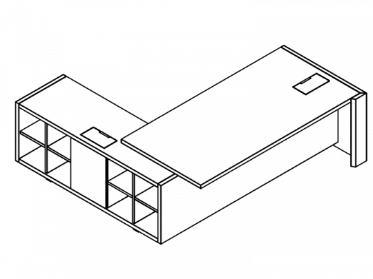 Стол с тумбой F012