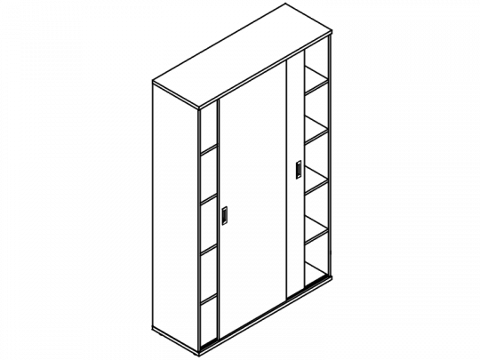 Шкаф-купе с полками O.SHK-1.1