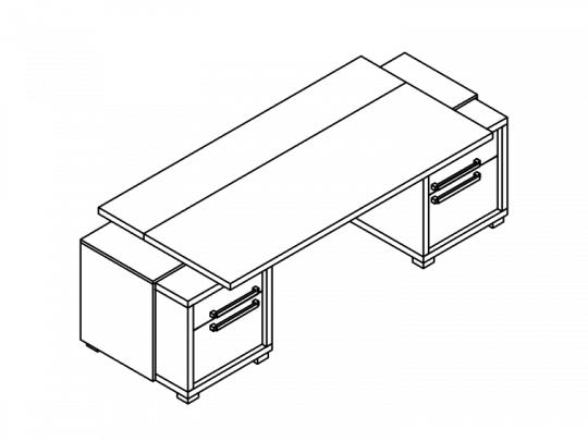 Стол с двумя тумбами L-121