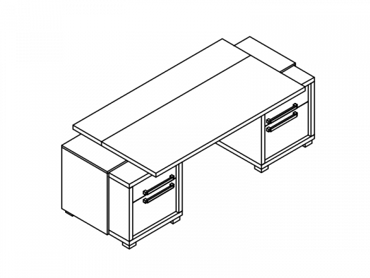 Стол с двумя тумбами L-119