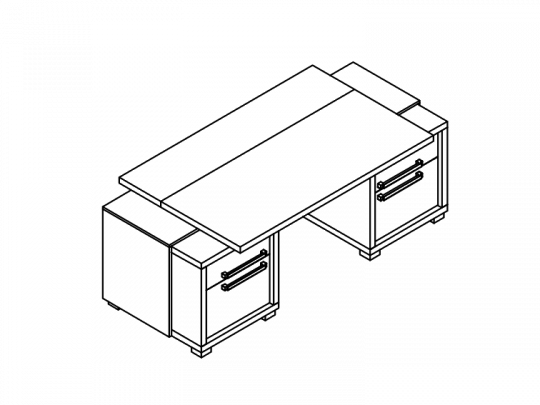 Стол с двумя тумбами L-112