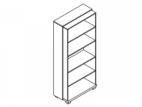 Стеллаж высокий отдельностоящий L-67