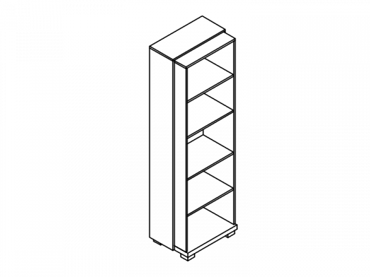 Стеллаж высокий узкий отдельностоящий L-57