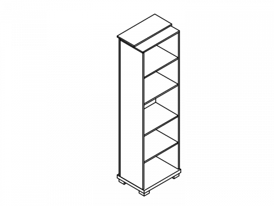 Стеллаж высокий узкий крайний L-57К