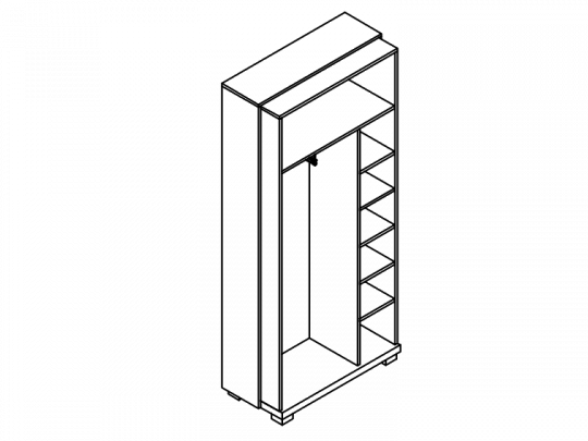Каркас гардероба отдельностоящий L-72