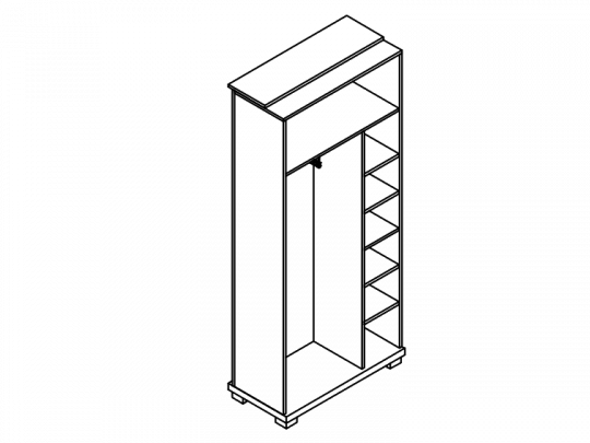 Каркас гардероба центральный L-72Ц