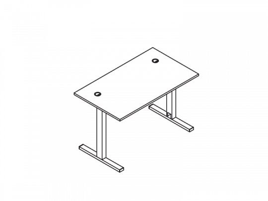 Стол на T-образном каркасе  2MTK.078