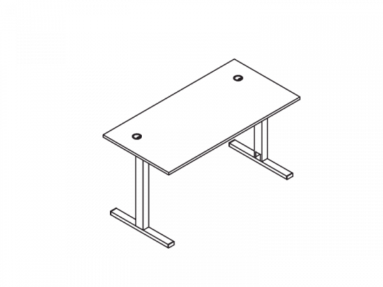 Стол на T-образном каркасе 2MTK.079