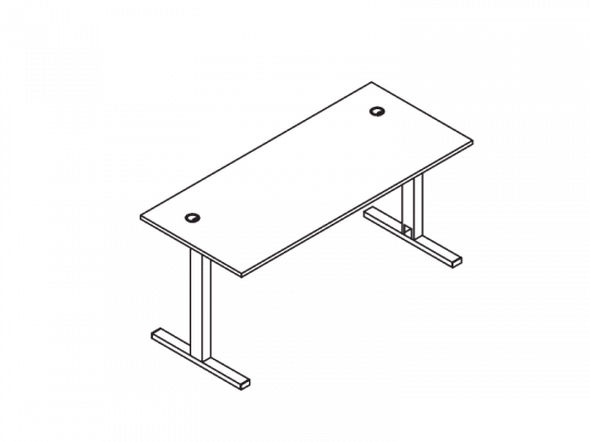 Стол на T-образном каркасе 2MTK.074