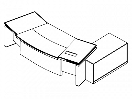 Стол с тумбой FR2820L