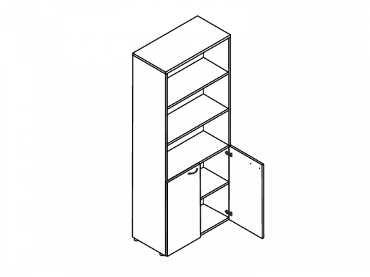 Шкаф высокий А4-9371