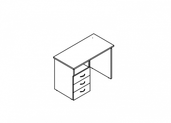 Стол на опорной тумбе L-28