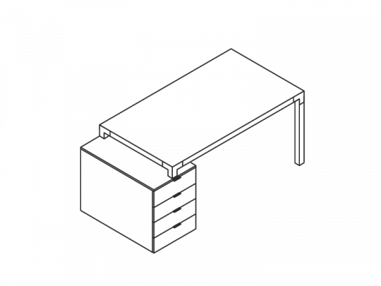 Стол с тумбой HY.SC.CL002HW