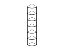 ОШ1. Стеллаж угловой 450x450x2150