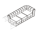 3П. Трехместная секция с правым подлокотником 1800x900x710
