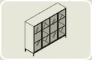 PRS910. Шкаф со стеклом