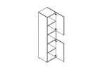 2626. Шкаф высокий 450x442x1947
