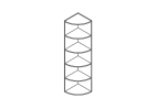 1394. Стеллаж угловой 424x424x1947