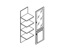 MNS29543. Наполнение шкафа 1 створка правая xx