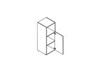 С1148. Шкаф правый 400x424x1179