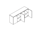 ФС311. Шкаф низкий 1800x450x850