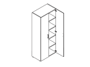 EMHS832. Шкаф высокий 800x440x1950