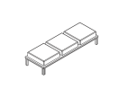 MAТ3-0. Банкетка 3-местная 2104x704x425