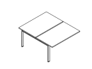 ACTC140X165W. Модуль бенча 1400x1650x750