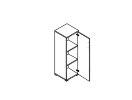 6П.015.1. Шкаф средний 400x450x1348