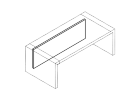 DIVDF. Лицевая панель для отдельного стола 1610x18x350