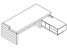 159933. Стол правый 2400x1980x760